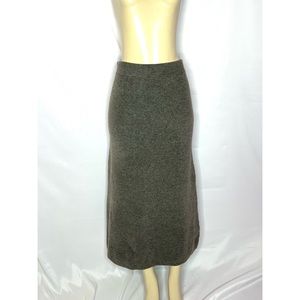 ZARA GRAY HEATHER A LINE ELASTIC WAIST MAXI SKIRT SIZE MED